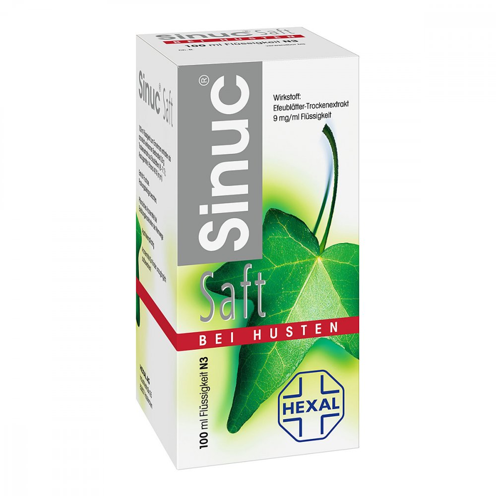 Das Produktfoto zeigt Sinuc Saft (100 ml) PZN 06958810