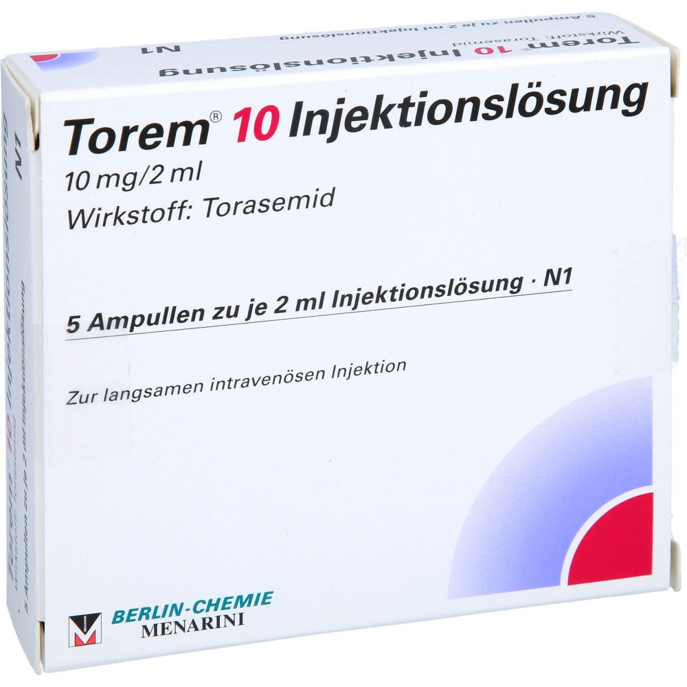 Das Produktfoto zeigt Torem 10 Injektionslösung (5X2 ml) PZN 06971621