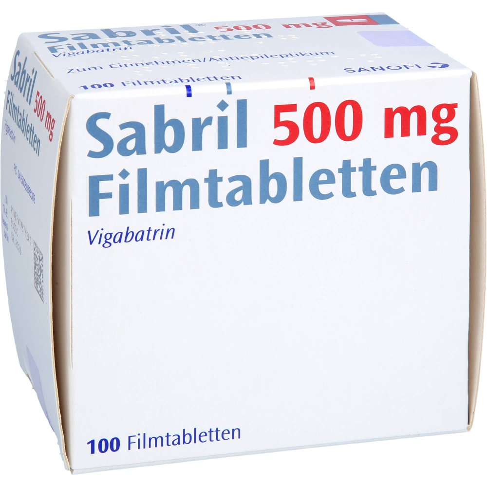 Das Produktfoto zeigt Sabril 500 Mg Filmtabletten (100 stk) PZN 06983630