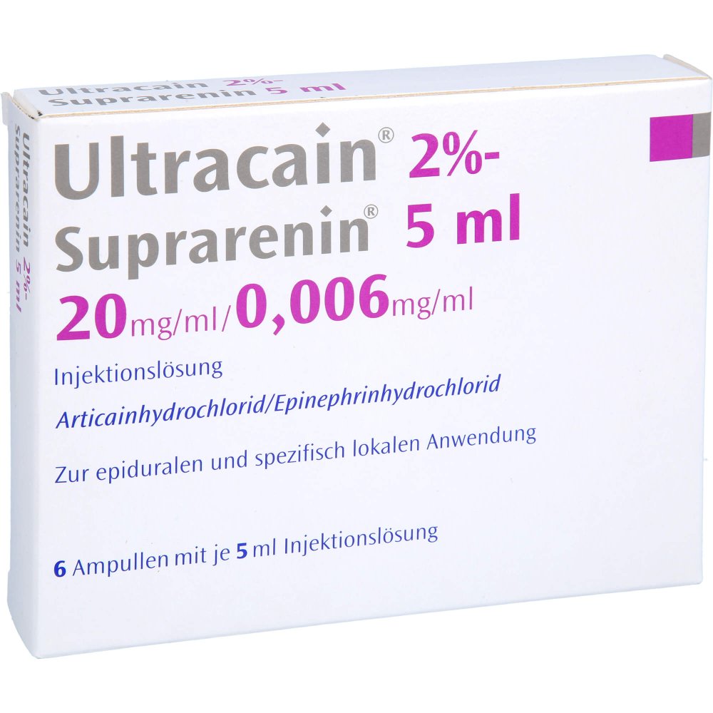 Ultracain 2% Suprarenin 5 Ml Inj.-Lösung I.E.Amp. (6X5 ml)