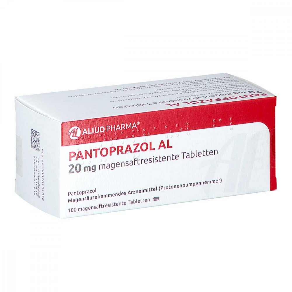 Pantoprazol Al 20 Mg Magensaftresistente Tabletten (100 stk)