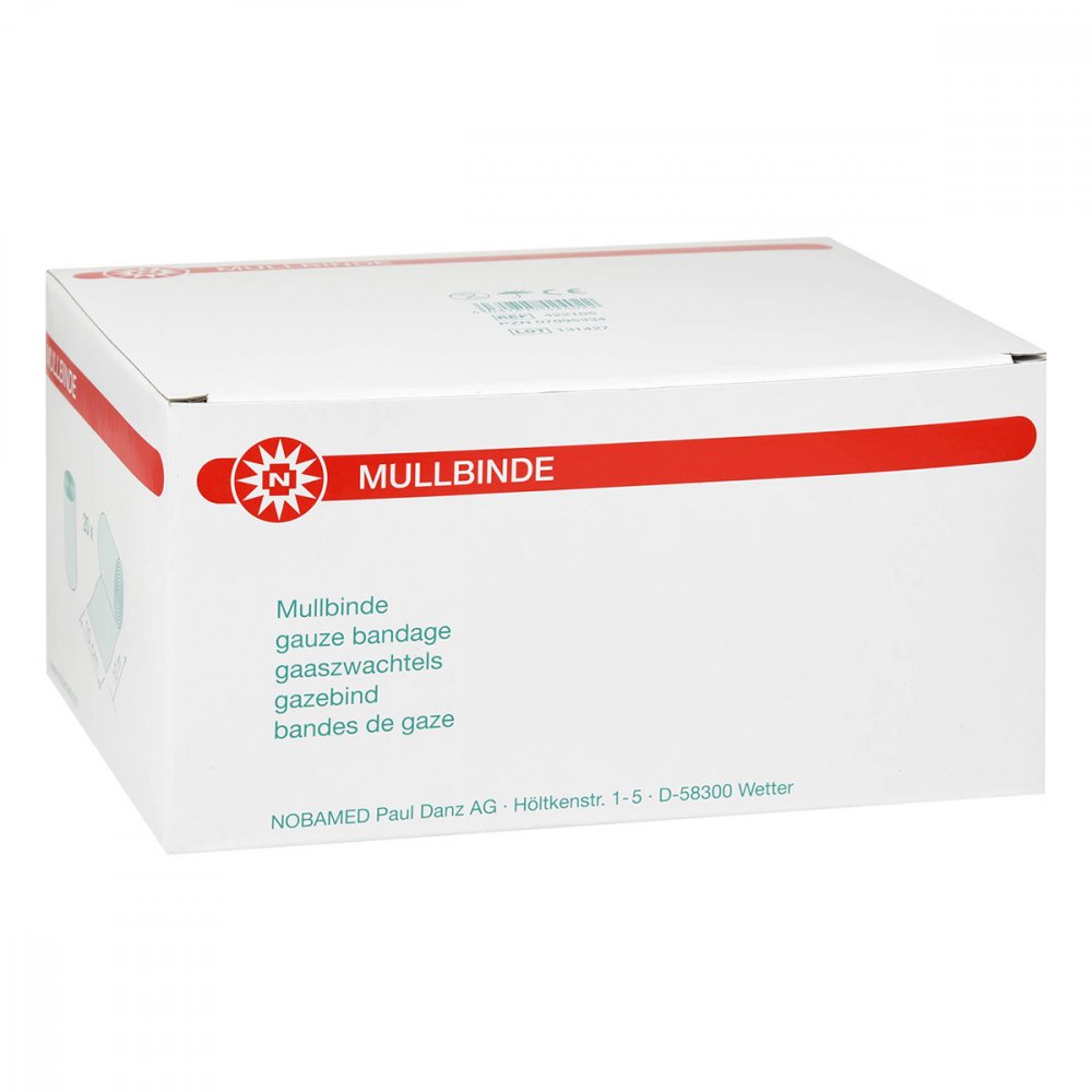 Das Produktfoto zeigt Mullbinden 10 Cmx10 M (20 stk) PZN 07095334