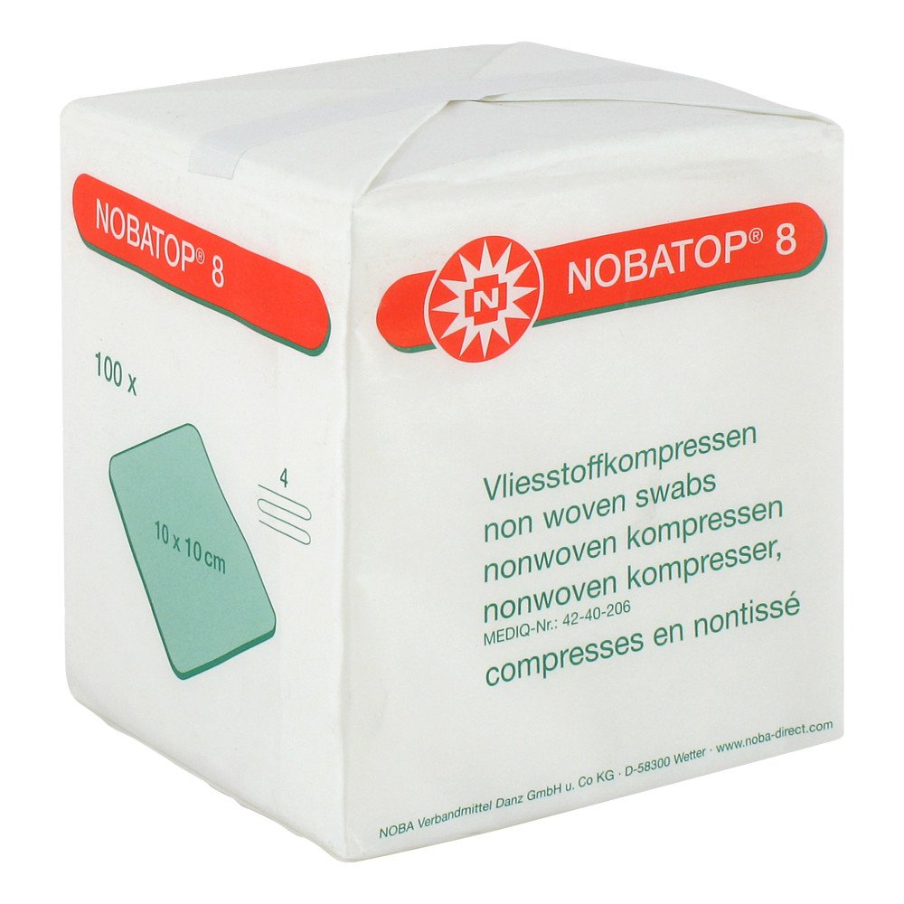 Nobatop 8 Kompressen 10x10 Cm Unsteril (100 stk)