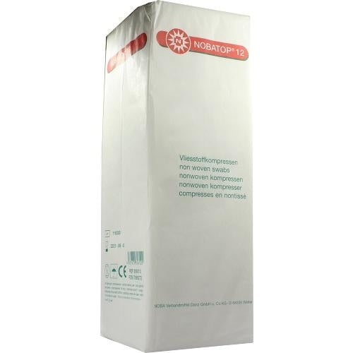 Das Produktfoto zeigt Nobatop 12 Kompressen 10x10 Cm Unsteril (200 stk) PZN 07099272