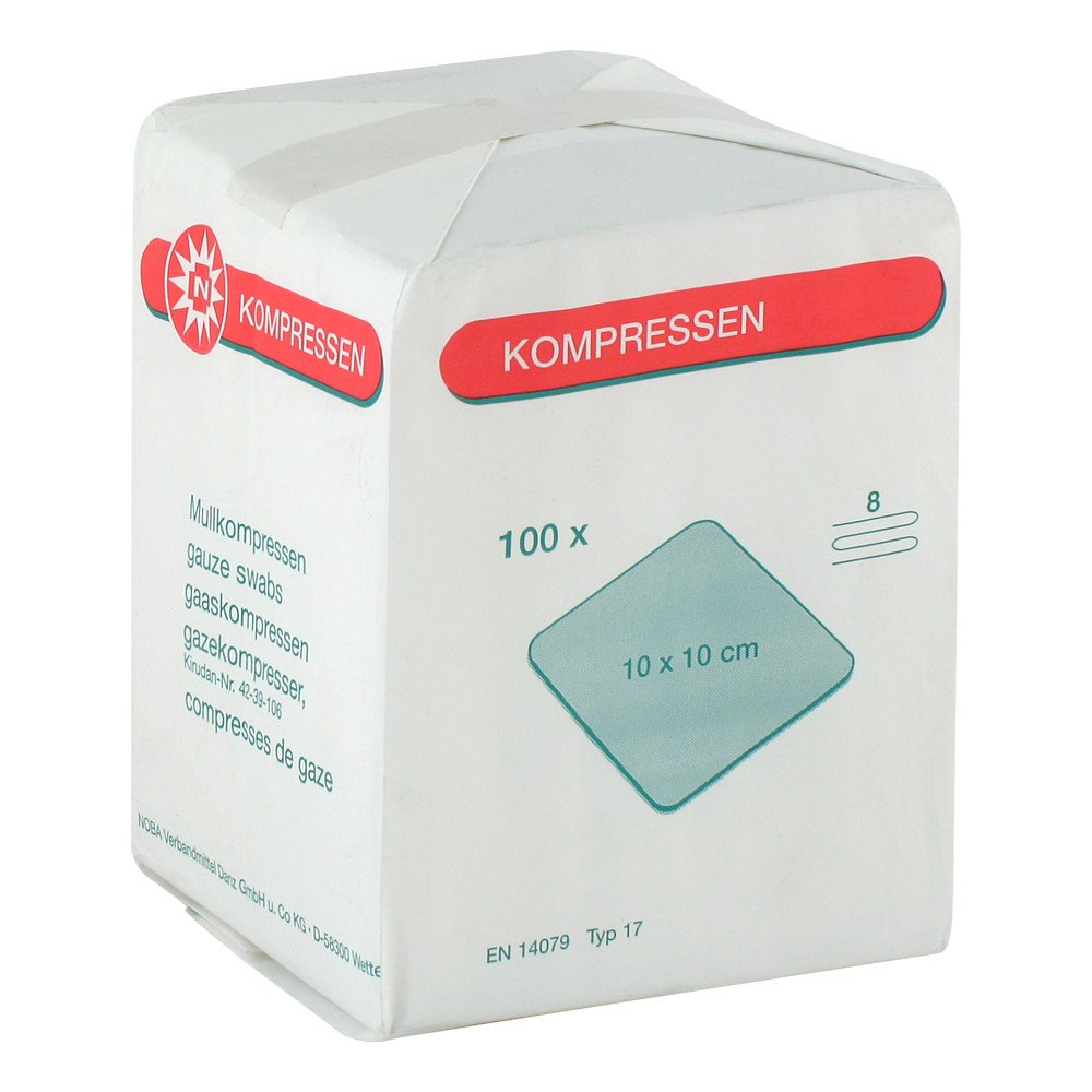 Mullkompressen 10x10 Cm Unsteril 8fach (100 stk)