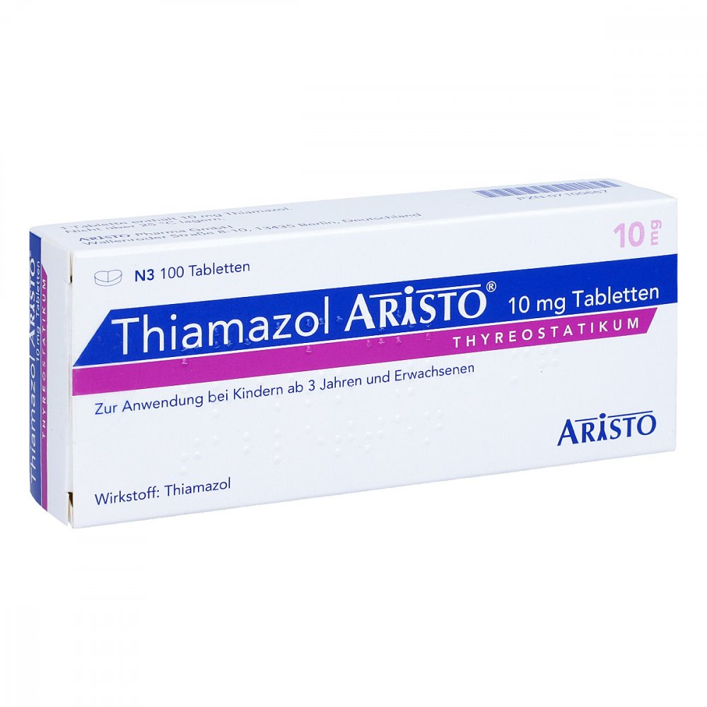 Thiamazol Aristo 10 Mg Tabletten (100 stk)