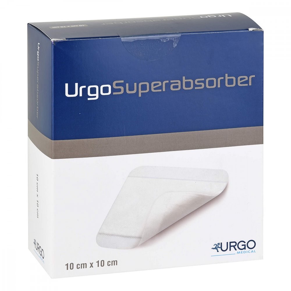 Das Produktfoto zeigt Urgosuperabsorber 10x10 Cm Verband (50 stk) PZN 07110625