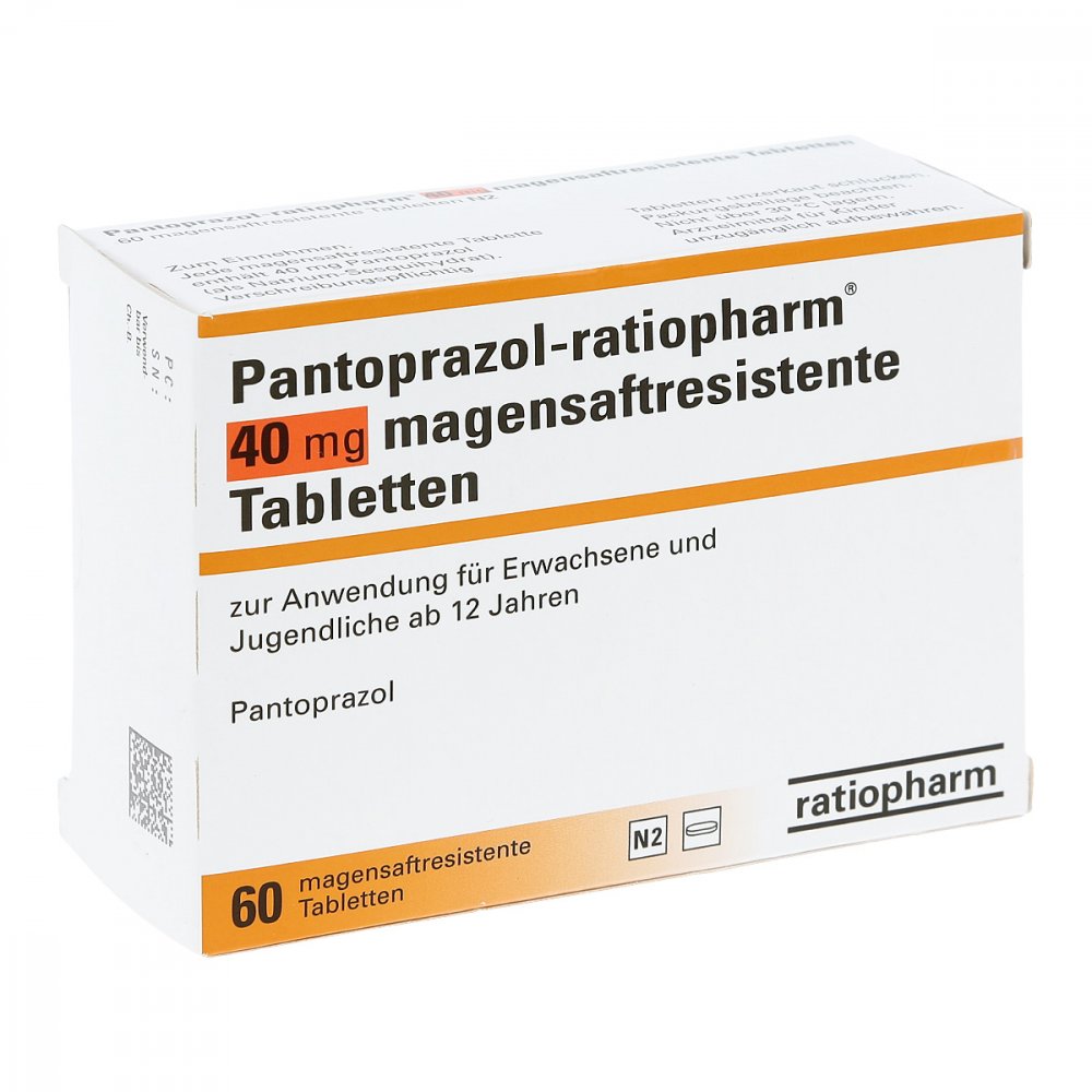 Pantoprazol-Ratiopharm 40 Mg Magensaftr.Tabletten (60 stk)