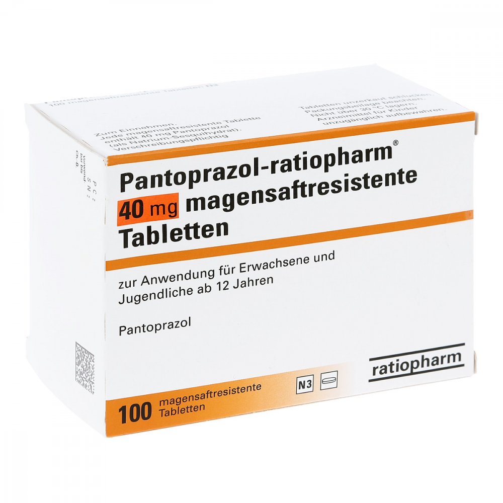 Pantoprazol-Ratiopharm 40 Mg Magensaftr.Tabletten (100 stk)