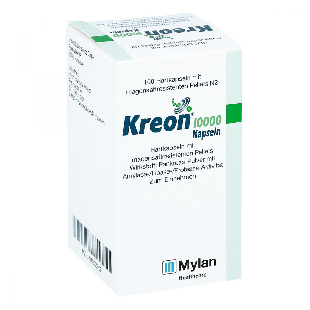 Kreon 10.000 Hartkps.M.Magensaftr.Überz.Pellets (100 stk)
