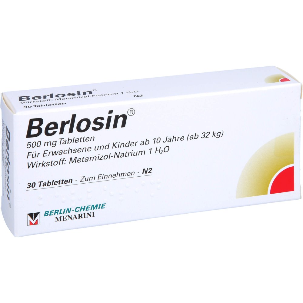 Das Produktfoto zeigt Berlosin Tabletten (30 stk) PZN 07210485