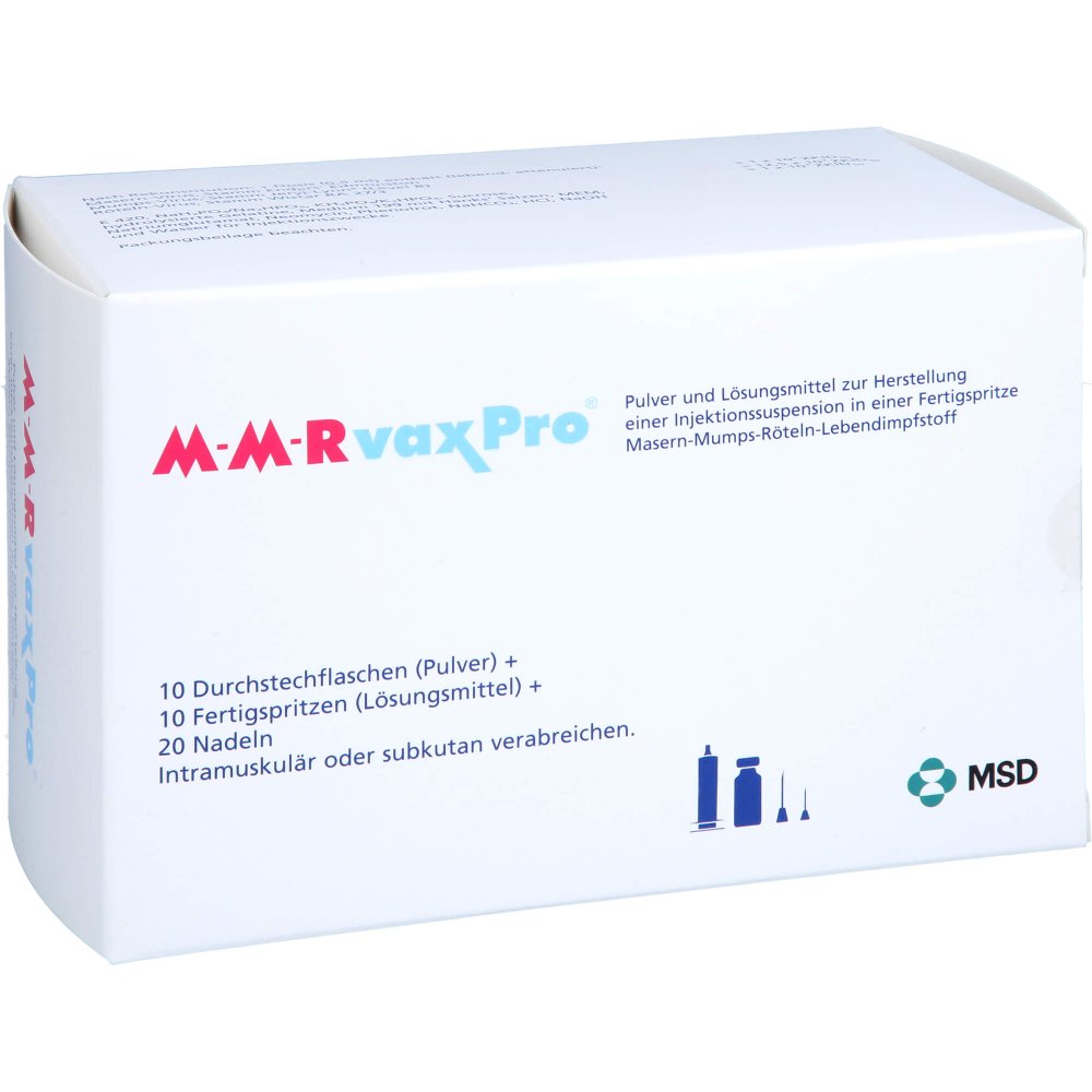 M-M-Rvaxpro P.+Lm H.Inj.-Susp.Fertigspr.M.Kanüle (10X0.5 ml)