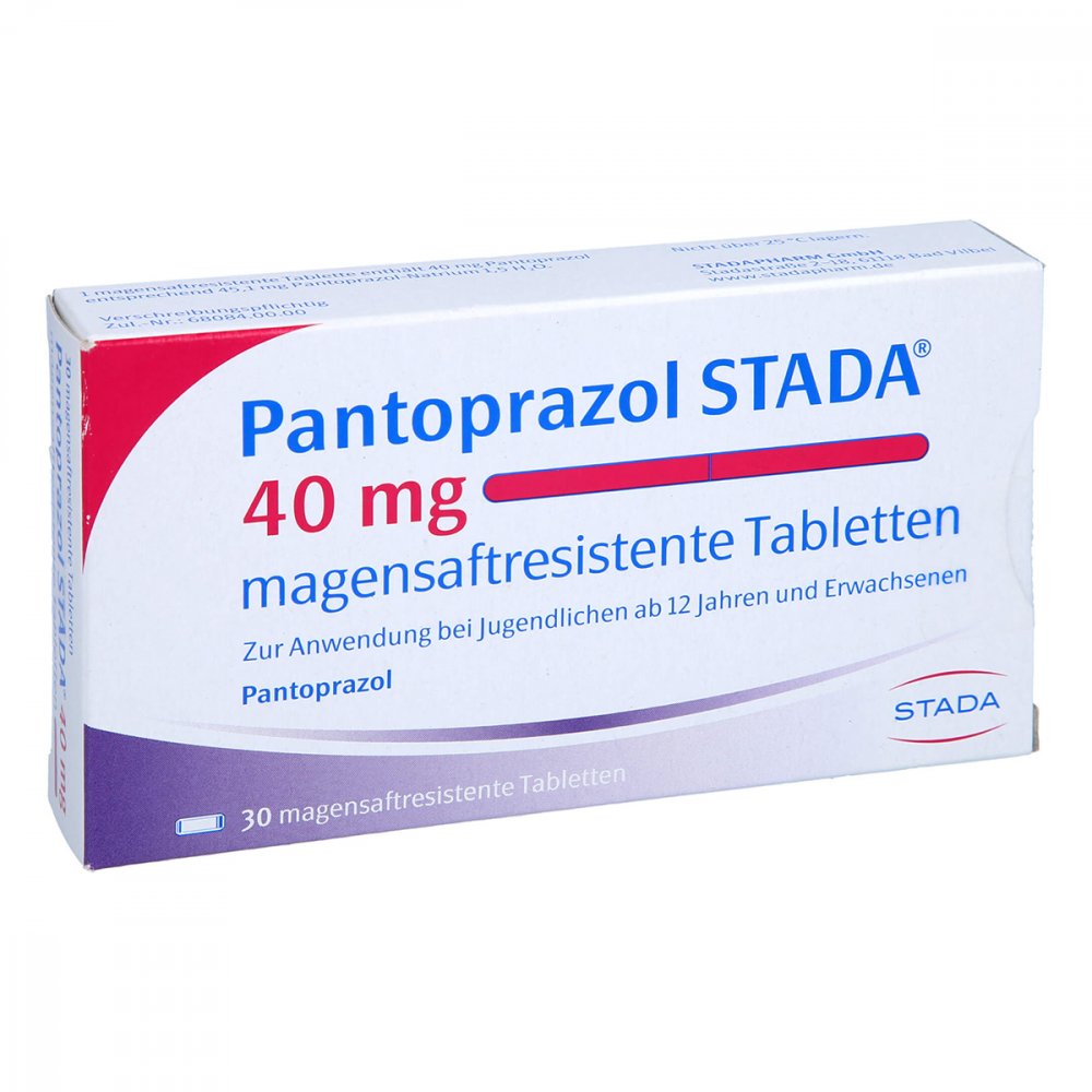Das Produktfoto zeigt Pantoprazol Stada 40 Mg Magensaftres.Tabletten (30 stk) PZN 07306417