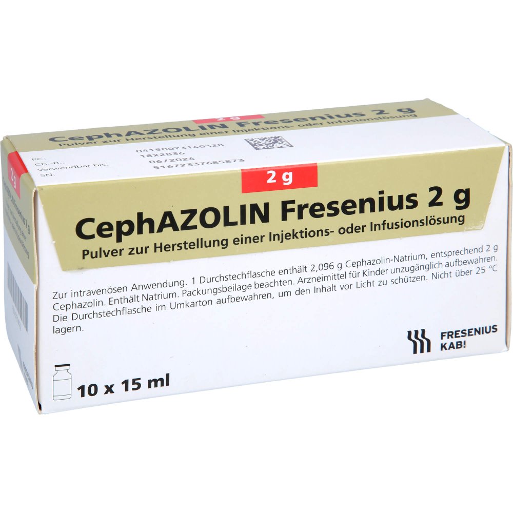 Cephazolin 2 G Fresenius Plv.Z.Her.E.Inj.-/Inf.-L. (10 stk)