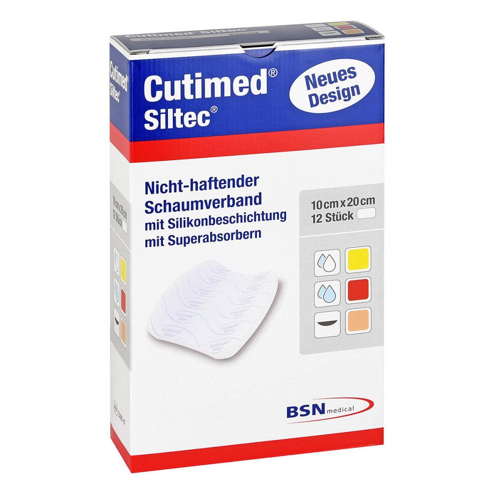 Cutimed Siltec Schaumverb.10x20 Cm Nicht Haftend (12 stk)