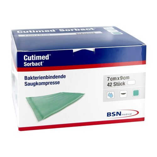 Cutimed Sorbact Saugkompressen 7x9 Cm (42 stk)