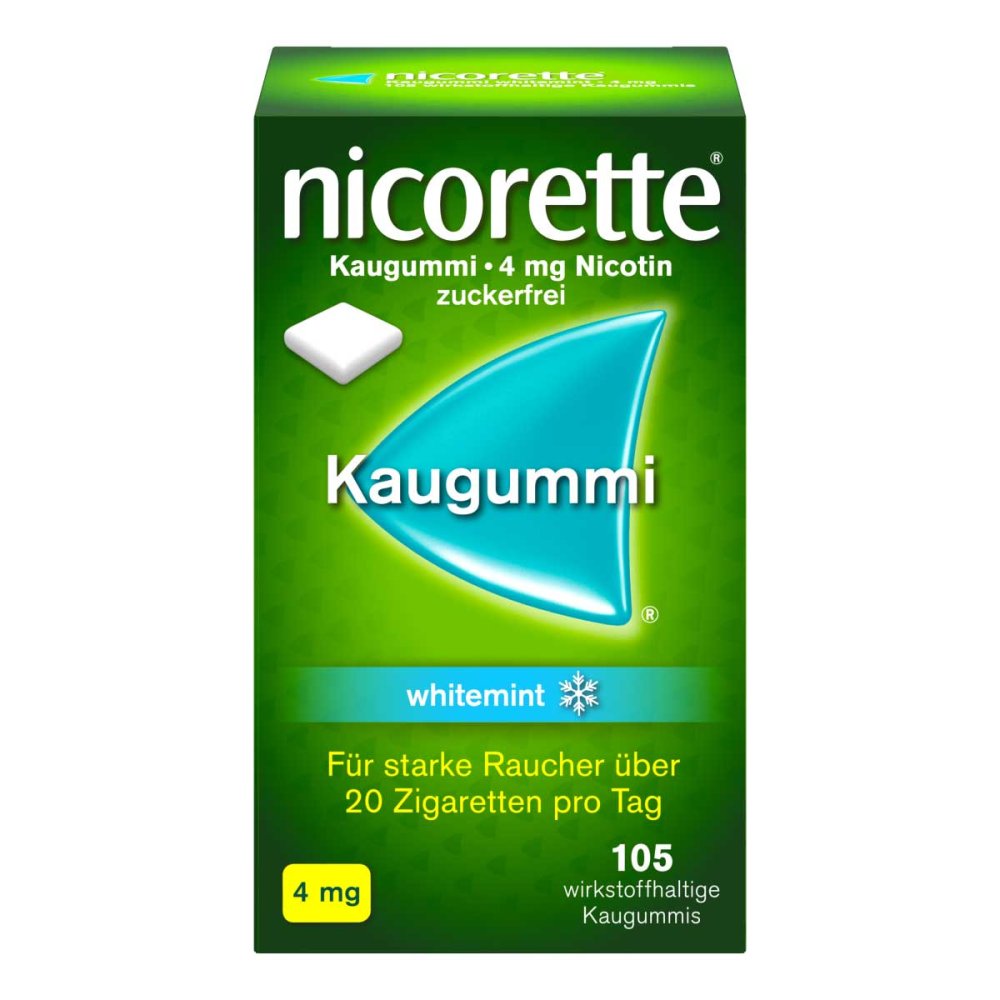 Nicorette Kaugummi 4 Mg Whitemint (105 stk)