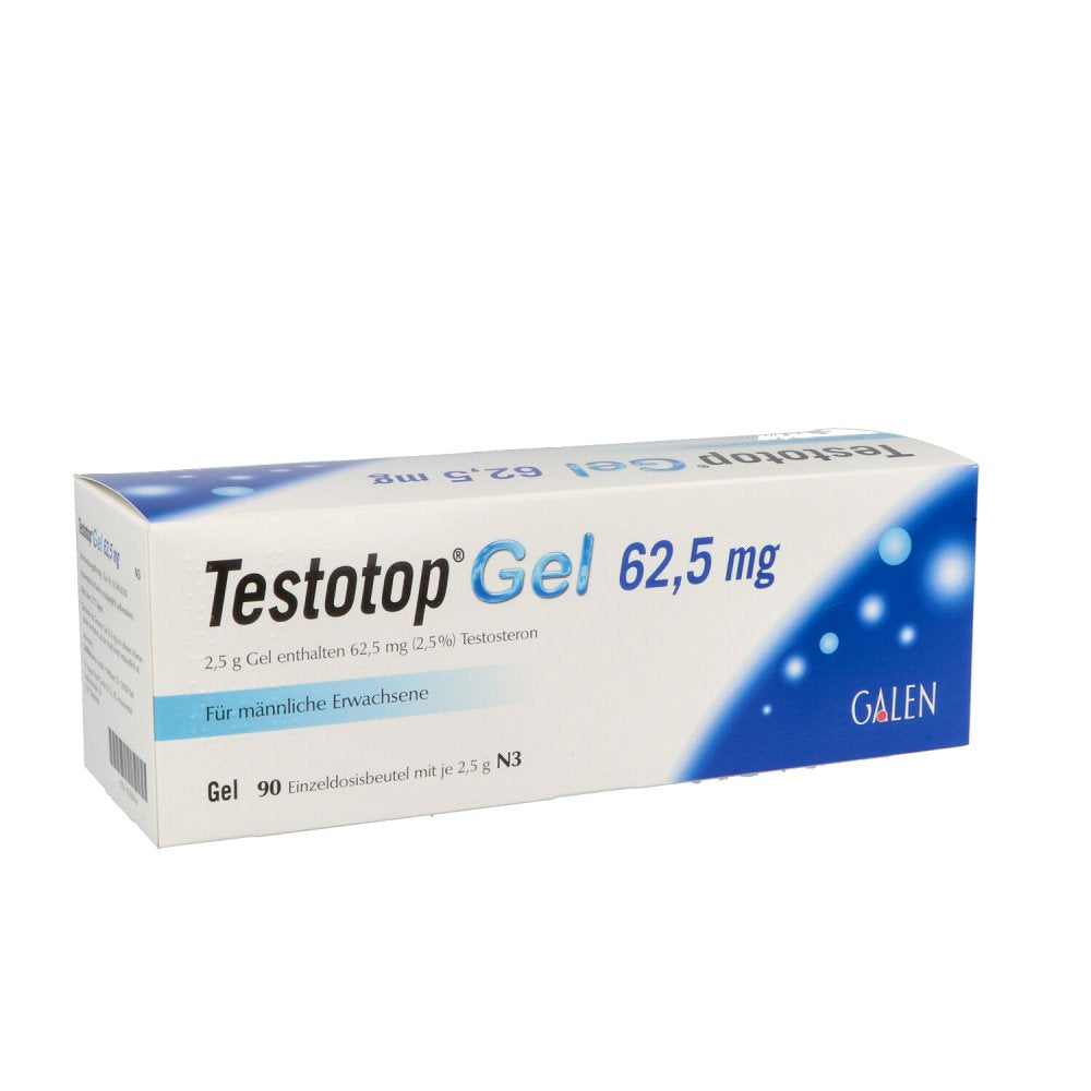 Das Produktfoto zeigt Testotop Gel 62,5 Mg (90 stk) PZN 07386764