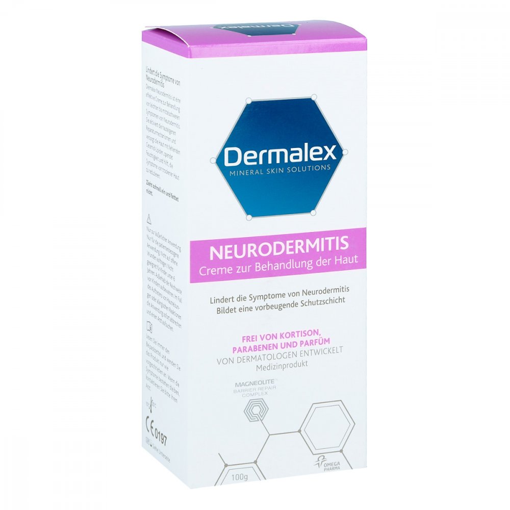 Das Produktfoto zeigt Dermalex Neurodermitis Creme (100 g) PZN 07411858