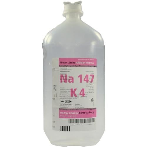 Das Produktfoto zeigt Ringer Lösung Deltamedica Plastik Infusionslsg. (1000 ml) PZN 07462962