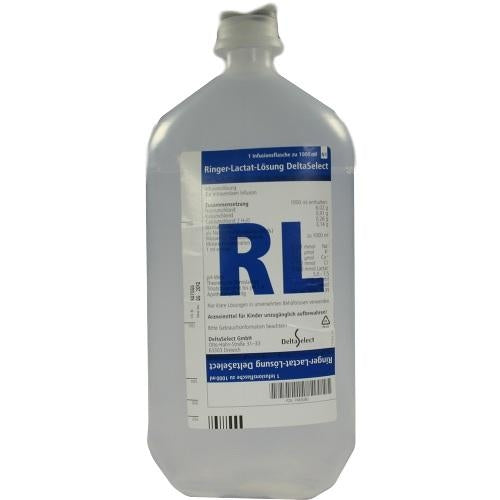 Das Produktfoto zeigt Ringer Lactat Lösung Deltamedica Inf.-Lsg.Plastik (1000 ml) PZN 07463080