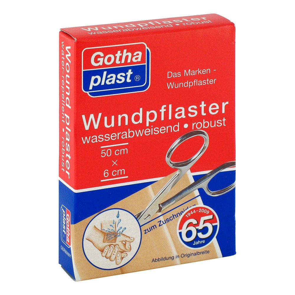 Das Produktfoto zeigt Gothaplast Wundpfl.Robust 6 Cmx0,5 M Wasserabweis. (1 stk) PZN 07464760