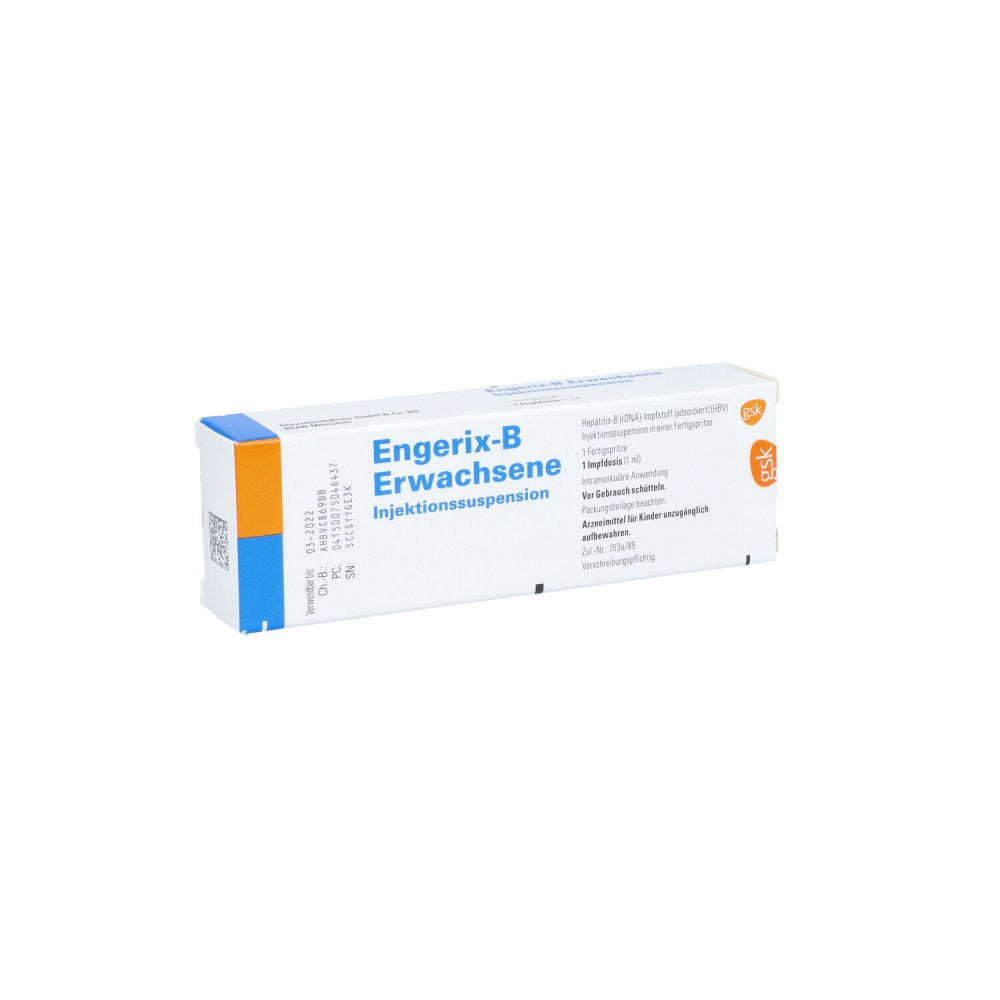 Das Produktfoto zeigt Engerix-B Erwachsene Inj.-Susp.I.E.Fertigspr.O.Kan (1 stk) PZN 07504643
