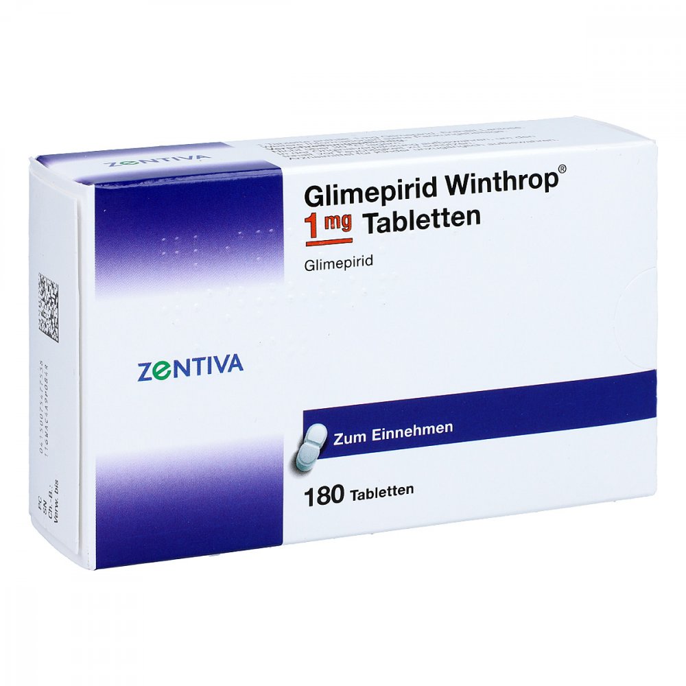 Glimepirid Winthrop 1 Mg Tabletten (180 stk)