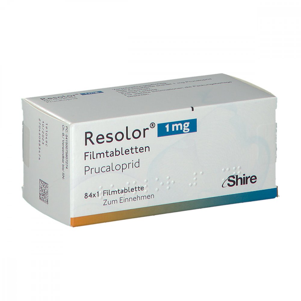 Das Produktfoto zeigt Resolor 1 Mg Filmtabletten (84 stk) PZN 07580727