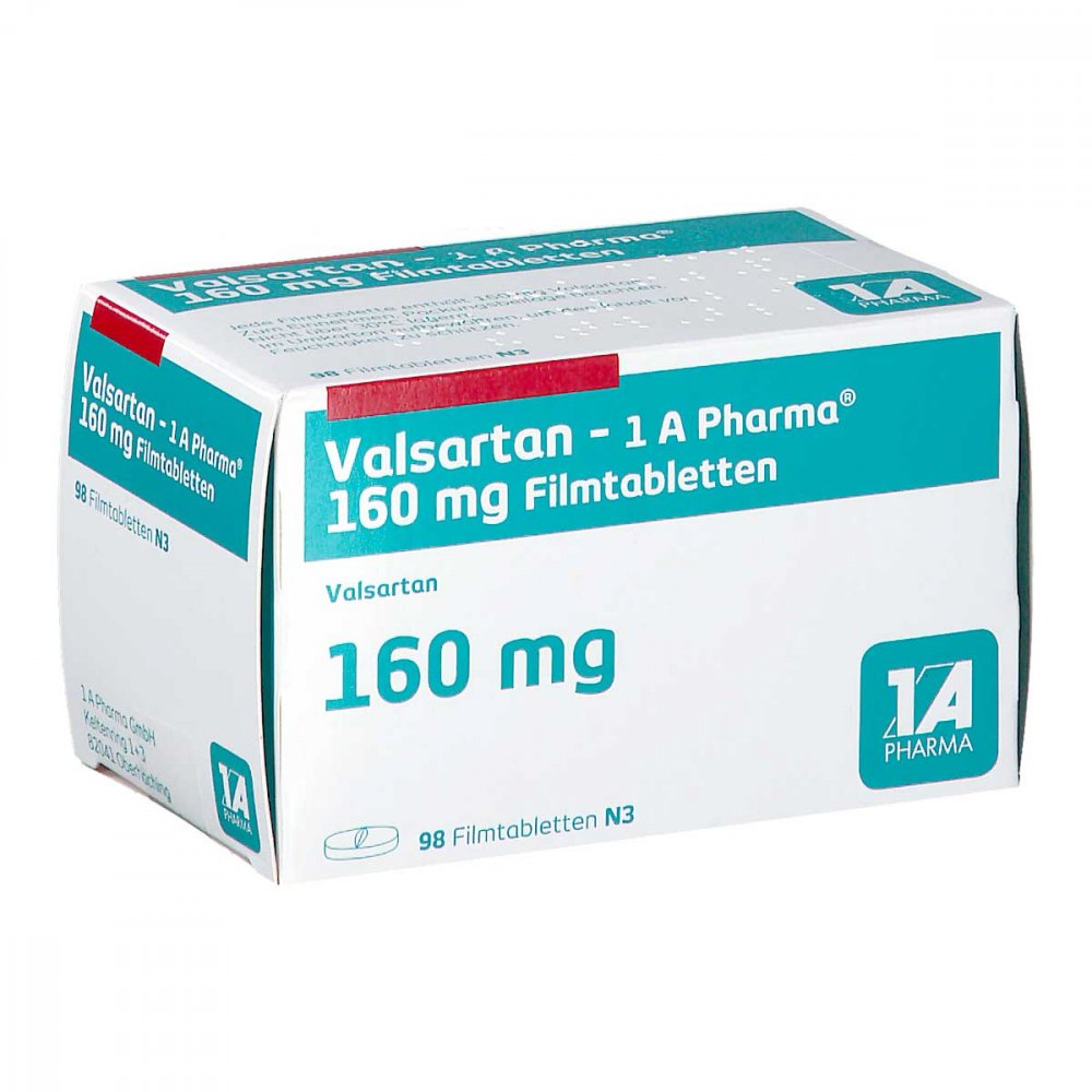 Valsartan-1a Pharma 160 Mg Filmtabletten (98 stk)