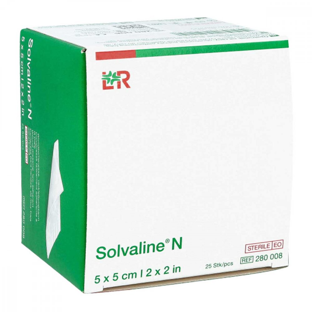 Solvaline N Kompressen 5x5 Cm Steril (25 stk)