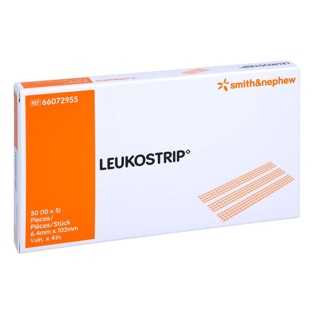 Das Produktfoto zeigt Leukostrip Wundnahtstreifen 6,4x102 Mm (10X5 stk) PZN 07610397