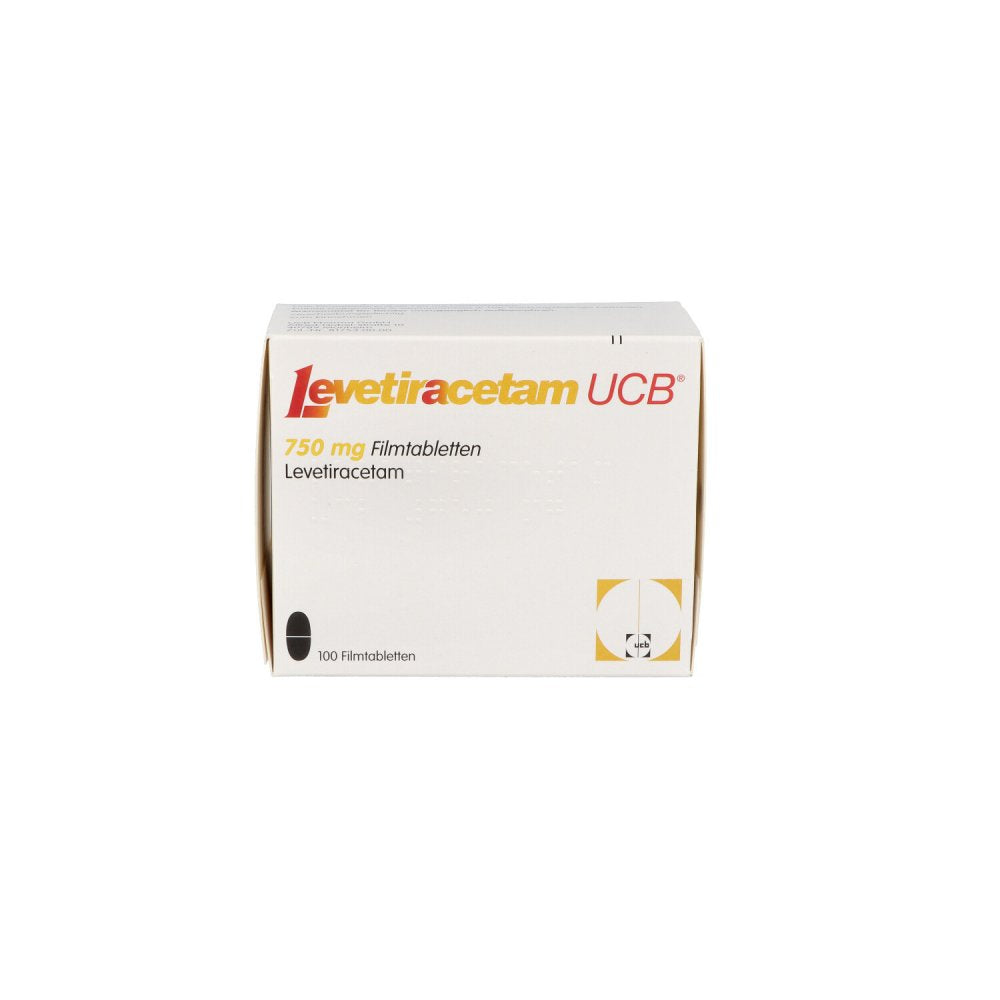 Das Produktfoto zeigt Levetiracetam Ucb 750 Mg Filmtabletten (100 stk) PZN 07611132