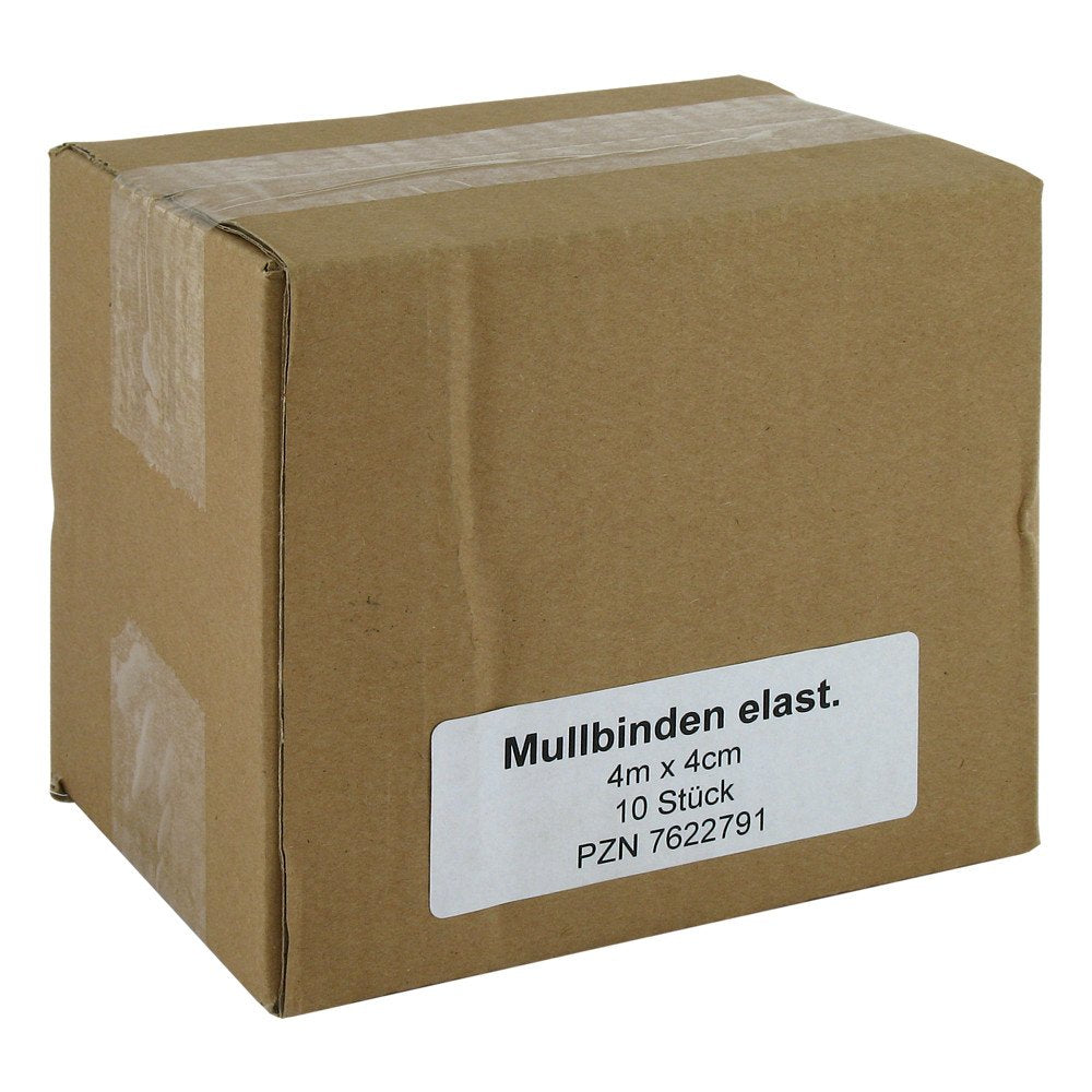 Das Produktfoto zeigt Mullbinden 4 Cmx4 M Elastisch (10 stk) PZN 07622791