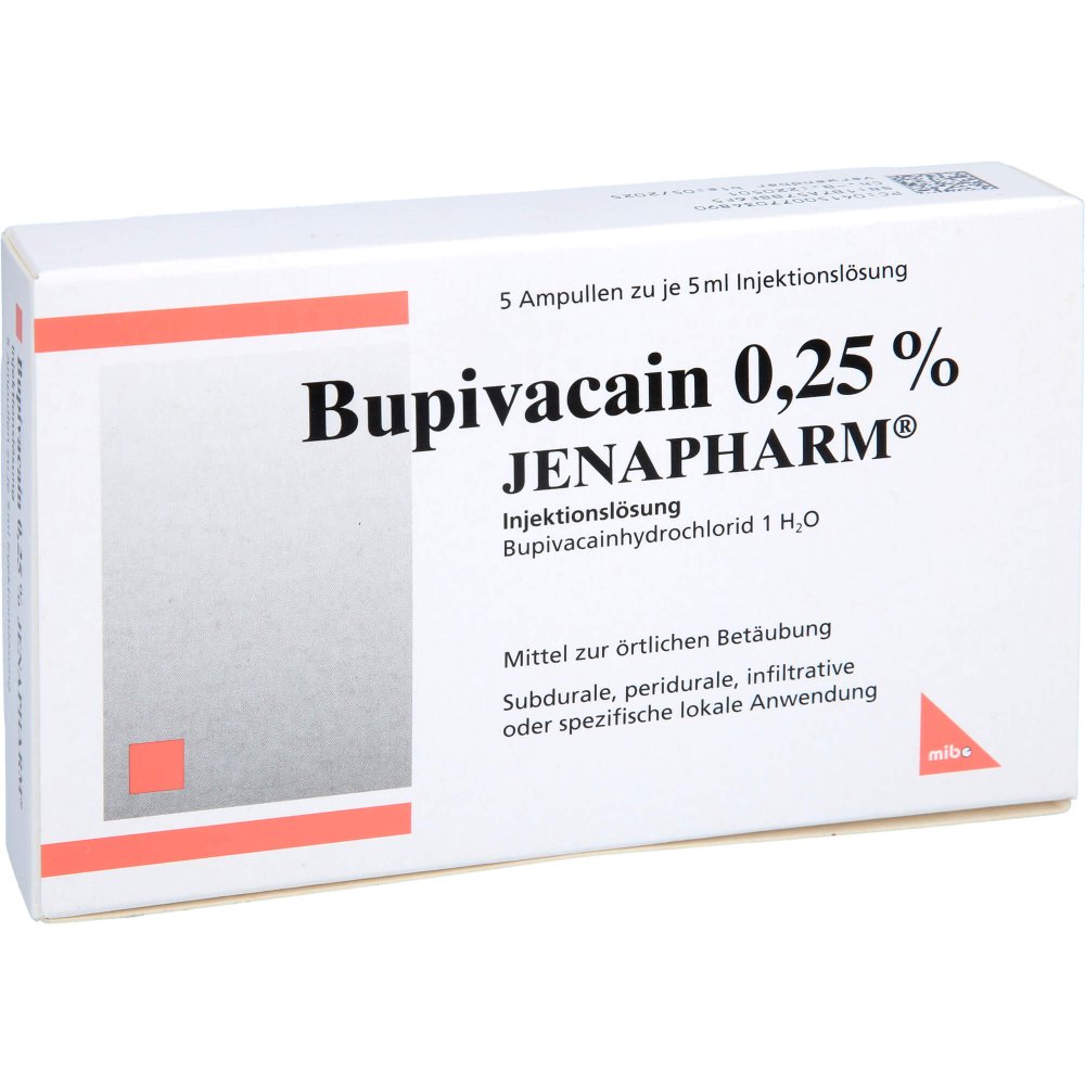 Bupivacain 0,25% Jenapharm Ampullen (5X5 ml)
