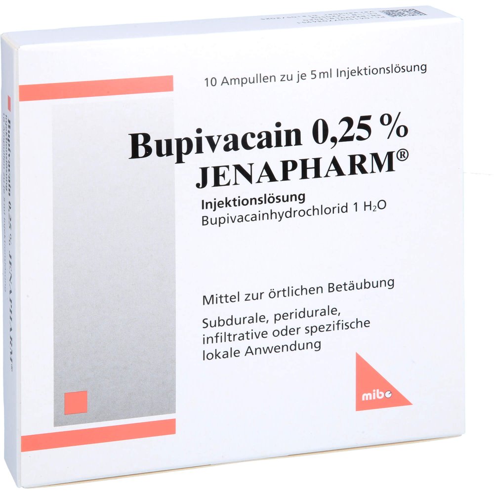 Bupivacain 0,25% Jenapharm Ampullen (10X5 ml)