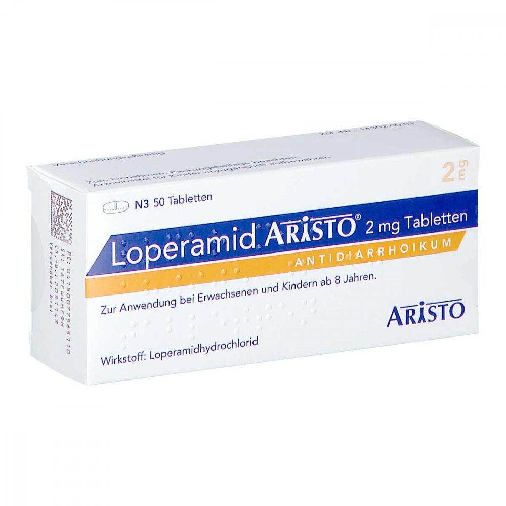 Loperamid Aristo 2 Mg Tabletten (50 stk)