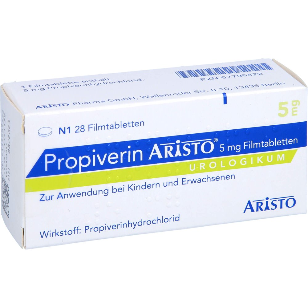Propiverin Aristo 5 Mg Filmtabletten (28 stk)