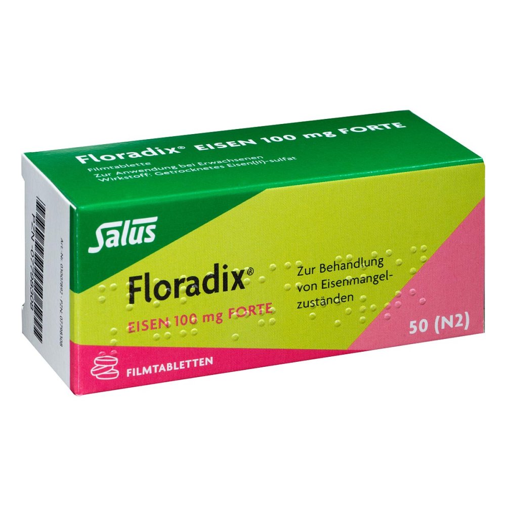 Floradix Eisen 100 Mg Forte Filmtabletten (50 stk)