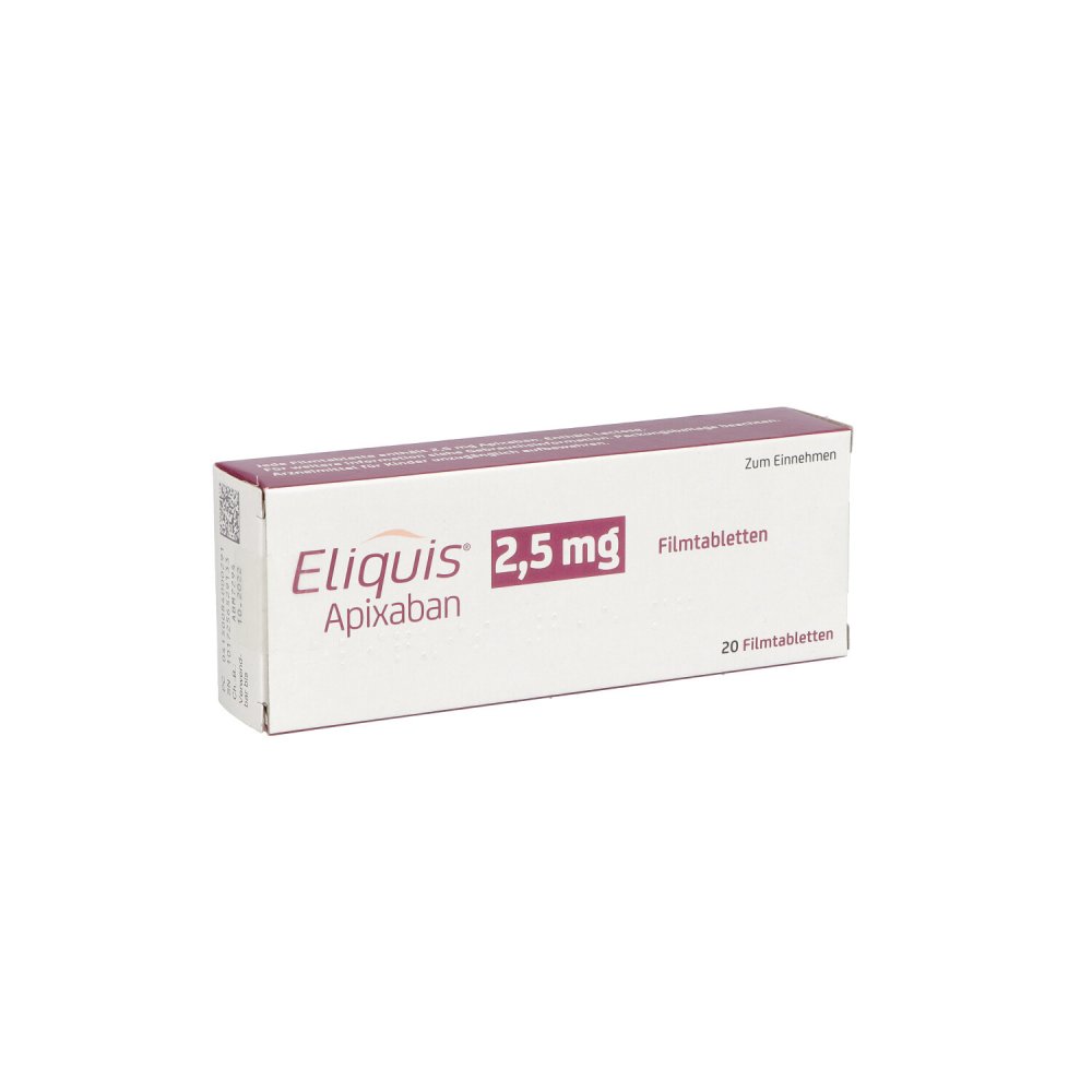Eliquis 2,5 Mg Filmtabletten (20 stk)