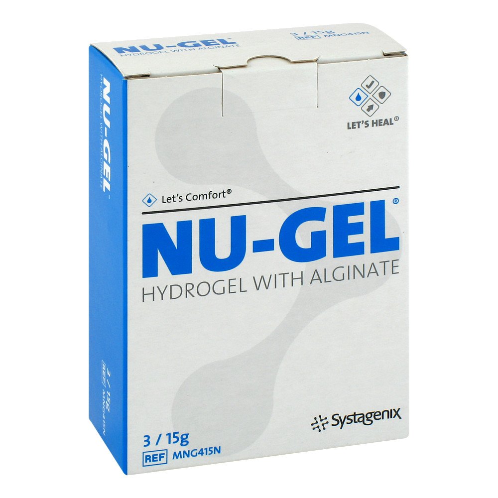 Das Produktfoto zeigt Nu-Gel Hydrogel Mng415 (3X15 g) PZN 08402910