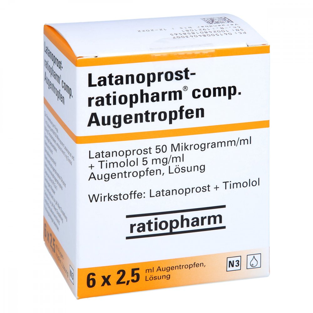 Latanoprost-Ratiopharm Comp. Augentropfen (6X2.5 ml)