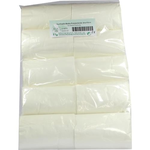 Das Produktfoto zeigt Synthetik Watte Polsterbinden 10 Cmx3 M (10 stk) PZN 08425147