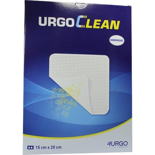 Das Produktfoto zeigt Urgoclean Kompressen 15x20 Cm (10 stk) PZN 08456308