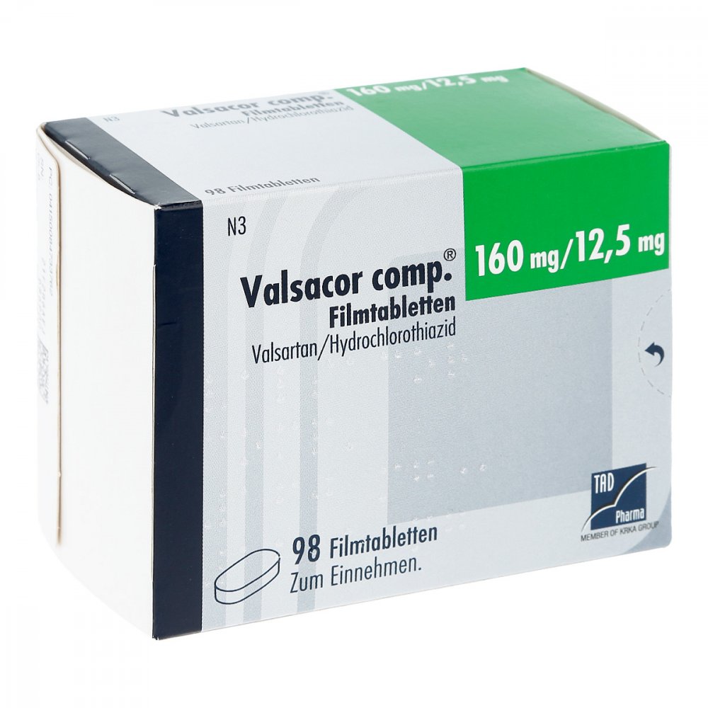 Valsacor Comp.160 Mg/12,5 Mg Filmtabletten (98 stk)
