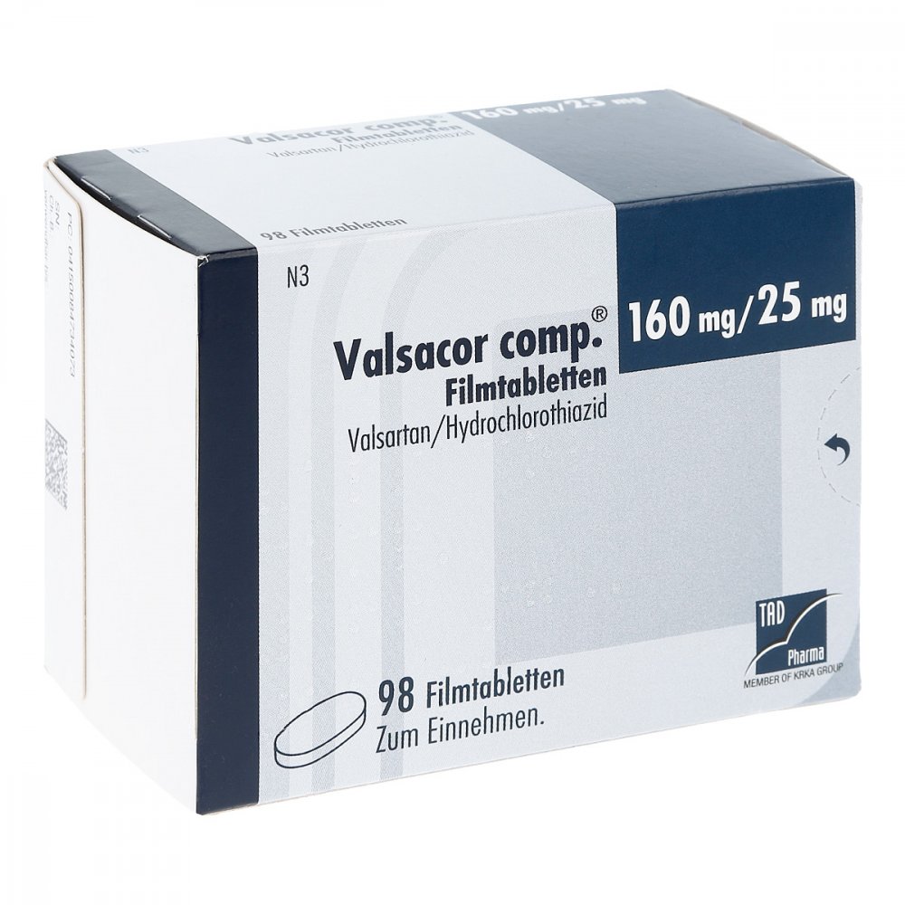 Valsacor Comp.160 Mg/25 Mg Filmtabletten (98 stk)