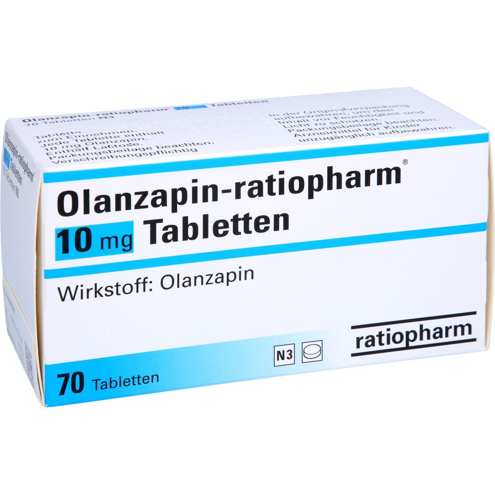 Olanzapin-Ratiopharm 10 Mg Tabletten (70 stk)
