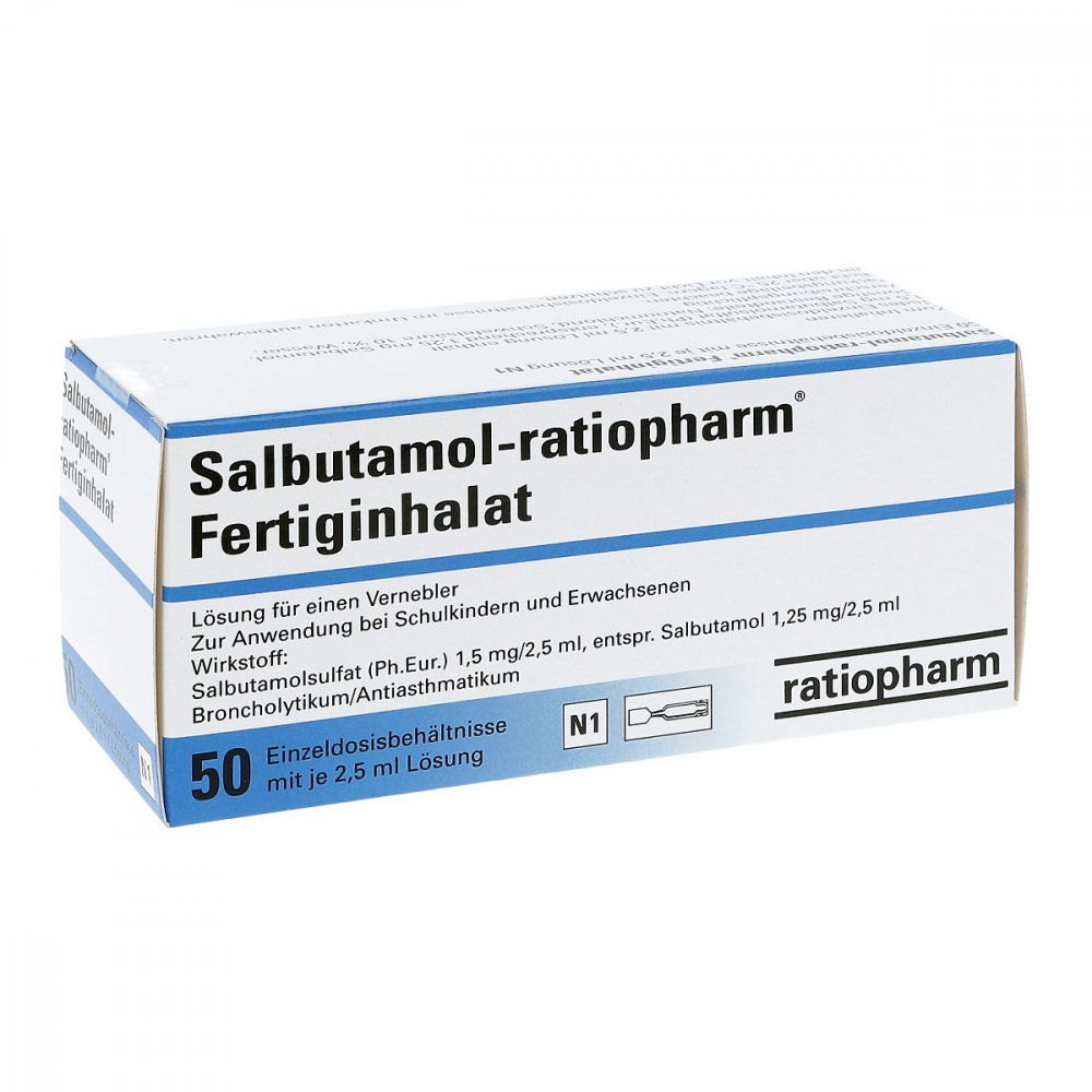 Salbutamol-Ratiopharm Fertiginhal.Lsg.F.E.Vernebl. (50X2.5 ml)