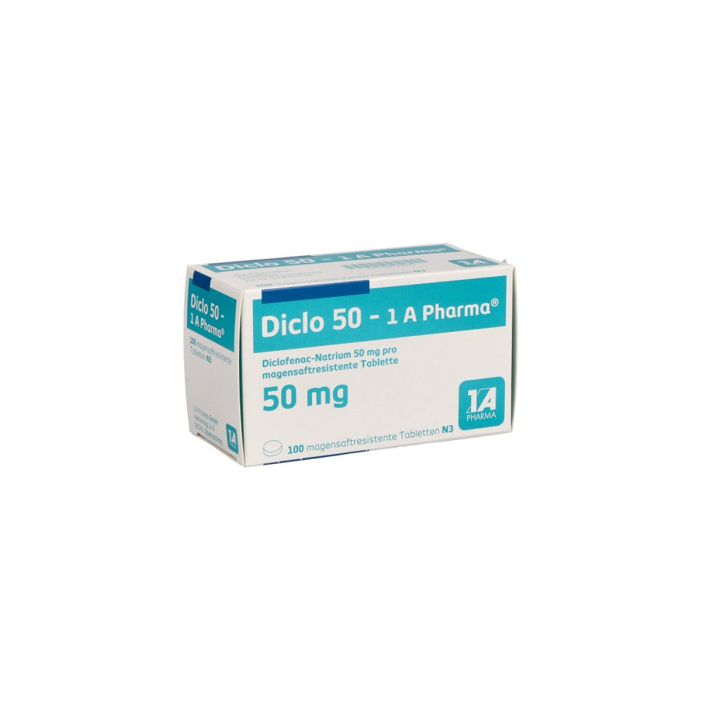 Diclo 50-1a Pharma Magensaftresistente Tabletten (100 stk)