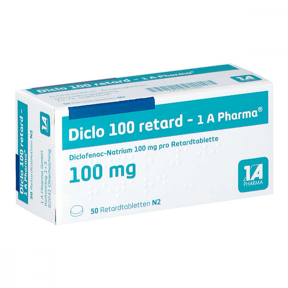 Diclo 100 Retard-1a Pharma Retardtabletten (50 stk)